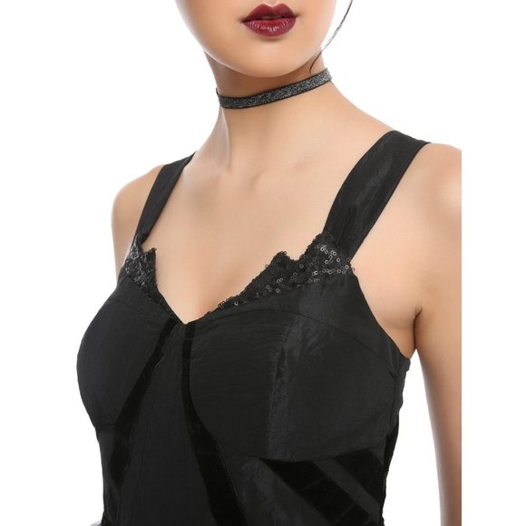 DC COMICS Torrid Batman Party Dress with Flocked Bat Print Skirt NWT Size 14 - Picture 6 of 6